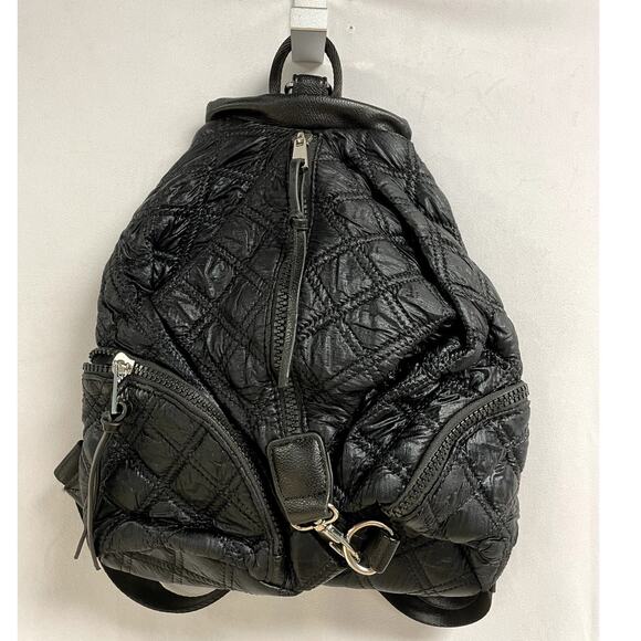 SONDRA ROBERTS SQUARED Black Quilted Purse Backpacks 12.5"x13.5" - Picture 1 of 12